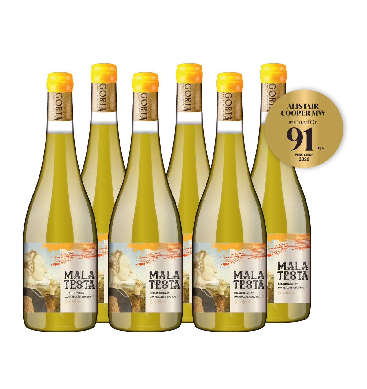 MALA TESTA - CHARDONNAY - D.O. MULCHEN - CAJA 6 BOT.