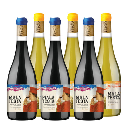 MALA TESTA - CAJA MIXTA (GSM & Chardonnay) - CAJA 6 BOT.