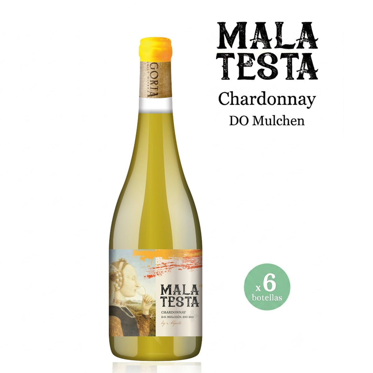 MALA TESTA - CHARDONNAY - D.O. MULCHEN - CAJA 6 BOT.